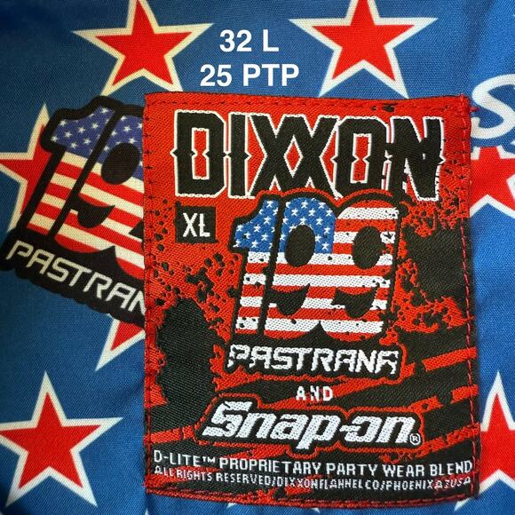 Dixxon Shirt XL Blue Pastrana Snap On Short Sleeve Button Up Casual Workwear - Picture 6 of 8